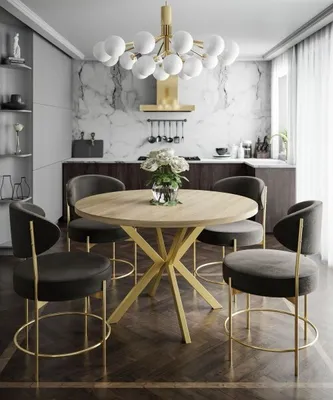 Produktbild von Klappbarer runder Tisch EVERTON GOLD Durchmesser:120 cm, Eiche Sonoma, ohne Stühle