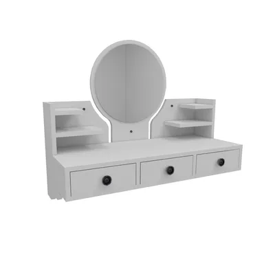 Produktbild von Skye Decor, Polina - White, Schminktisch, Weiß, 100 % MELAMINBESCHICHTETE SPANPLATTEN, 90 x 36,8 x 75 cm