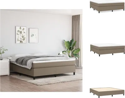 Obrázok produktu pre vidaXL Box spring bed taupe 180x200 cm fabric - Postele a rámy postelí