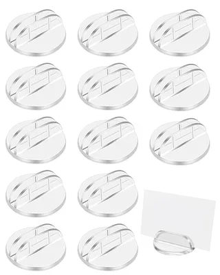 Produktbild von Namenskartenständer aus Acryl - 24 Stück Kartenhalter für Fotos Memos und Menüs - Transparent - 24 Stück