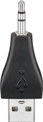 Produktbild von Goobay 93981, USB-A, 3.5mm, Schwarz