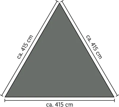 Produktbild von Sonnensegel Dreieck anthrazit 415 x 415 x 415 cm