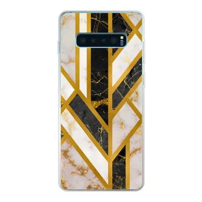 Produktbild von MuchoWow® Handyhülle Schutzhülle Hülle für Samsung Galaxy S10 Plus Marmor - Gold - Glitzer - Luxus Silikon Softcase Handy Hülle - Schutzhülle