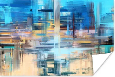 Produktbild von MuchoWow® Poster Ölfarbe - Abstrakt - Malerei 60x40 cm - Schlafzimmerdekoration