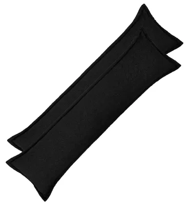Productafbeelding van vidaXL Kussenhoezen, 2 stuks, houtlook, zwart, 40 x 145 cm, bouclé