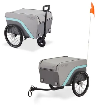 Produktbild von FUXLIFE by FUXTEC Fahrradanhänger FX-LA120 | Lastenanhänger 2in1 | 120 L Volumen | 47,8 kg Zuladung | faltbar anthrazit