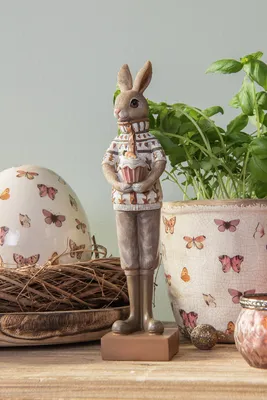 Immagine prodotto di Clayre & Eef Figurina Coniglio 28 cm Marrone Beige Poliresina