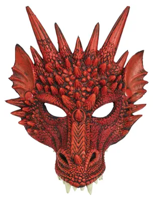 Drachenmaske Rot – Fancy-Dress-Maske, One Size