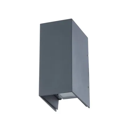 Produktbild von Lucande LED-Wandlampe Kimian, Höhe 17 cm, anthrazit, IP54