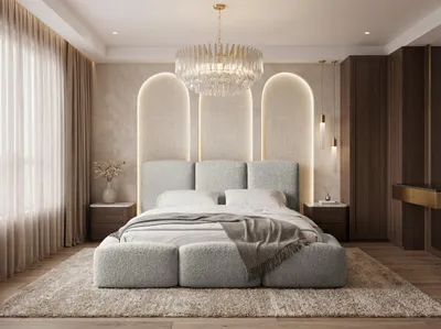 Obrázok produktu pre Postel s čalúneným čelom a roštom s kovovými lamielami, 120x200 cm, s úložným priestorom – Posteľ s vysokým čelom v šedej farbe "bouclé" – Moderná dvojlôžková posteľ s úložným priestorom, rám postele, bez matraca – Harmony