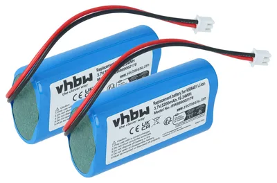 Produktbild von vhbw 2x Akku Ersatz für BAT04703706701900, 4508401 für Tischlampe, Nachttischlampe (5200 mAh, 3,7 V, Li-Ion)