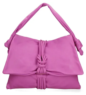 Imagen del producto de Bolso de hombro para mujer, de cuero genuino, diseño "Sauvage", con cierre magnético. Fabricado en Italia