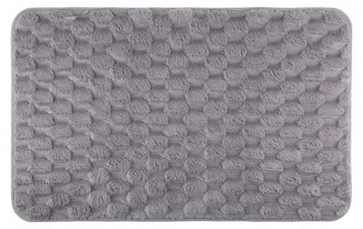 Produktbild von Rutschfeste Badematte aus Polyester, Grau, 50 x 80 cm, Badezimmerteppich