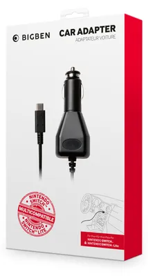 Obrázek produktu pro Bigben Interactive SWITCHCARLIGHTV2, Auto, Zapalovač na doutníky, 5 V, 2,4 A, 1 m, Černá