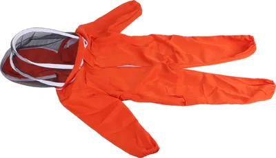 Obrázok produktu pre Jednodielny včelársky oblek so závojom a kapucňou Detské včelárske ochranné oblečenie (oranžová L)