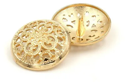30 Metallknöpfe, rund, hohl, 15 mm, gold, für Blazer, Jacke, Hemd, Anzug