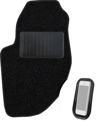 Produktbild von moto-MOLTICO Fahrer Fußmatte Auto Velours Fahrerseite Autoteppiche Schwarz Fahrermatte 1-teilig passend für Alfa Romeo 166 1998-2007