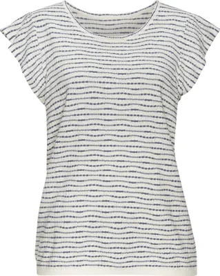 Produktbild von VIVANCE Rundhalsshirt creme-rauchblau Größe 32/34