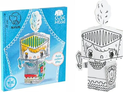 Produktbild von CUBE HEAD MINI "Ritter" MONUMI Malbuch-Klappbuch