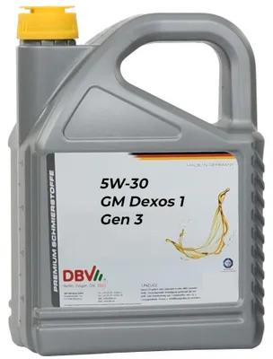 Produktbild von DBV 5W/30 GM Dexos 1 Gen. 3 4 x 5-Liter-Kanne