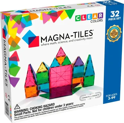Obrázok produktu pre Magnetické stavebné dlaždice Magna-Tiles v jasných farbách, 32 ks