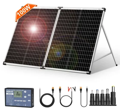 Zdjęcie produktu dla Panel słoneczny, składana konstrukcja, wysoka wydajność, 100 W w zestawie