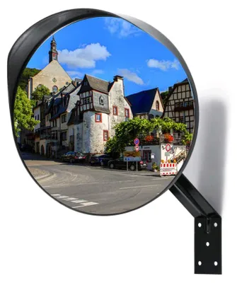 Verkehrsspiegel 30 cm, konvex, mit Wandhalterung, PC-Material