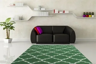 Productafbeelding van Kelim vloerkleed, Elizabeth, groen (155x240 cm)