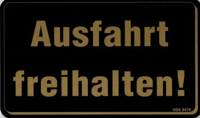 Produktbild von Hinweisschild - AUSFAHRT FREIHALTEN - 308476 - Gr. 25 x 15 cm