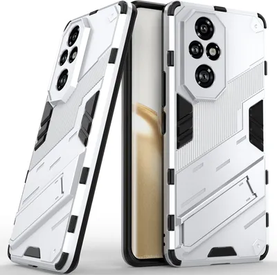 Produktbild von Armor Hülle für Honor 200 Pro Hybrid PC TPU Bumper Stoßfestes Schutzhülle mit Standfunktion Orange