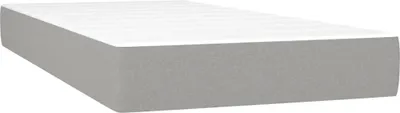 Produktbild von vidaXL Taschenfederkernmatratze Mittel Hellgrau 120x190x20 cm Stoff