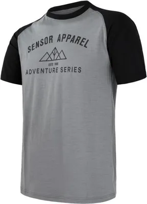 Produktbild von T-shirt Sensor Merino Active PT Adventure Herren grau/schwarz größe L 19100006-02