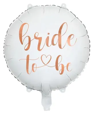 Immagine prodotto di Palloncino in foil Bride to be 35cm rotondo bianco oro rosa