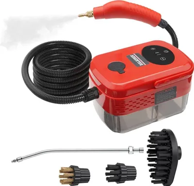 Zdjęcie produktu dla Myjka parowa, wysokociśnieniowa, ręczna, czerwona, 220 V