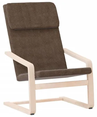 Imagen del producto de vidaXL Sillón de relax, color marrón oscuro, tapizado en tela