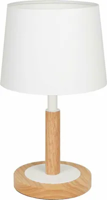 Produktbild von Tomons Nachttischlampe Dimmbar aus Holz, Moderne Stil LED Tischlampe, Schreibtischlampe Retro für Schlafzimmer oder im Hotel oder Café - Weiß [Energieklasse A++]