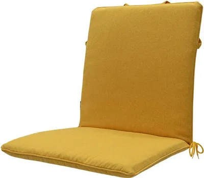 Produktbild von Madison Stapelstuhl Kissen Gold Eco + Natur Outdoor Finish, 97x49cm, niedriges Rückenkissen, 3cm dick