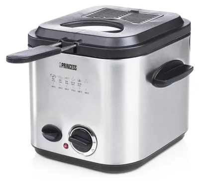 Image de Princess 182611 Friteuse & Fondue Mini - Friteuse - 1,2 l - 90 °C - 170 °C - Un/un - noir - argent (18261101)