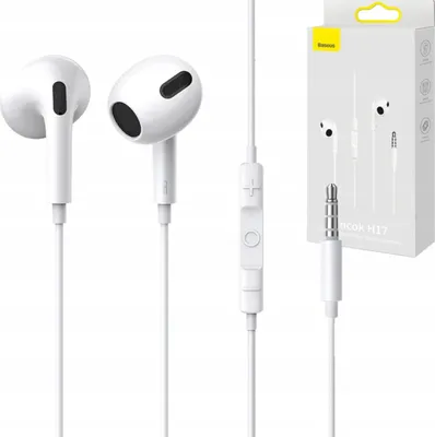 Image de Baseus H17 Casque intra-auriculaire filaire Appels/Musique Blanc