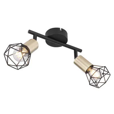 Obrázek produktu pro GLOBO 54802S-2AB, Černá, Kov, IP20, I, E14, 40 W