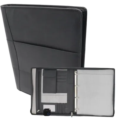 Produktbild von Schreibmappen A4 Ringbuch - Dokumentenmappe - Mobiler Bluetooth-Tracker-Finder Braun – Zwart Hunter