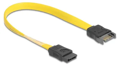 Productafbeelding van DELOCK 83949, 0,2 meter, SATA III, SATA 7-polig, SATA 7-polig, mannelijk/vrouwelijk, geel