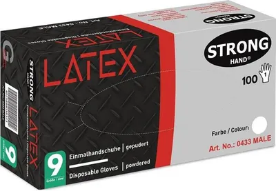 Produktbild von Einw.-Handsch.Male Gr.XL(10) hellbeige Latex EN 420 PSA I 100 St./Box STRONGHAND