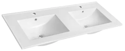 Produktbild von Sapho SLIM Keramik-Doppelwaschtisch 120x46,5cm, Weiß
