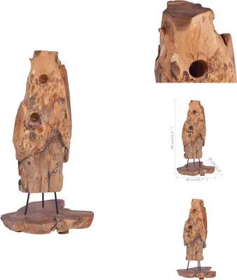 Produktbild von vidaXL Weinständer für 8 Flaschen 40x30x80 cm Massivholz Teak - Weinregale