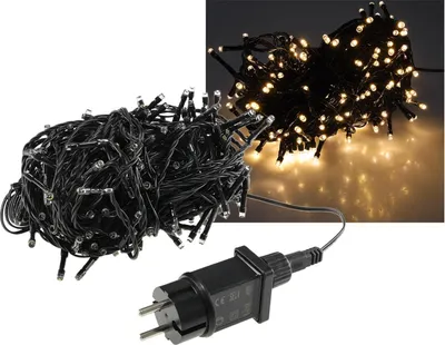 Produktbild von ChiliTec 22842 LED Aussen-Lichterkette "CT-ALK200" 20m warmweiß, Kabel schwarz, IP44, 200 LEDs