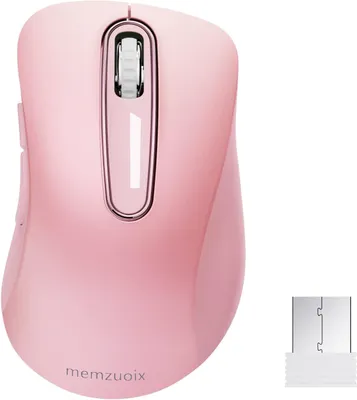 Produktbild von Kabellose Maus 2,4 GHz, tragbare optische Maus 1400 DPI mit Mini-USB-Empfänger, 5 Tasten und batteriebetrieben für Laptop, Desktop, MacBook