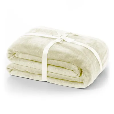 Produktbild von Kuscheldecke Tagesdecke Weich Wohndecke Sofadecke Decke  240 GSM Mic 150x200 cm Creme