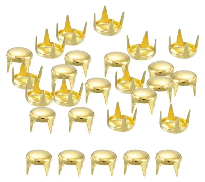 Produktbild von Runde Kuppelnieten - 160 Stück - Für Lederhandwerk Kleidung und Accessoires - Goldfarben Ø 6 mm