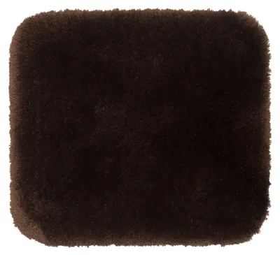 Produktbild von GÖZZE Deluxe extra weicher Hochflor Badteppich rutschfester Mikrofaser-Badvorleger Dunkelbraun 50 x 45 cm